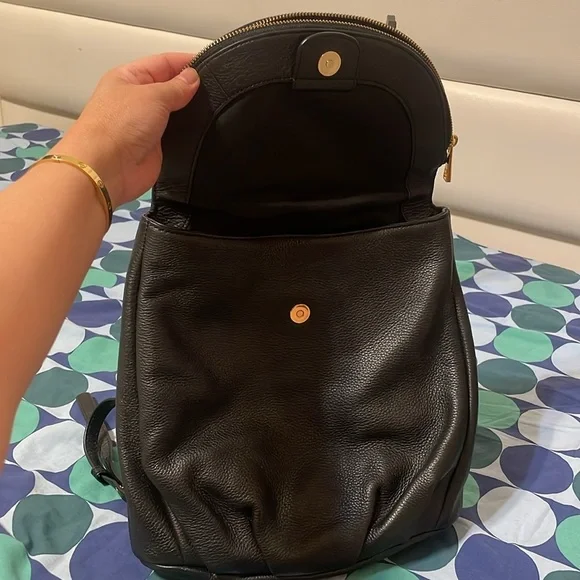 Marc Jacobs Black Backpack with Gold Accents - joarbit.com display picture 1